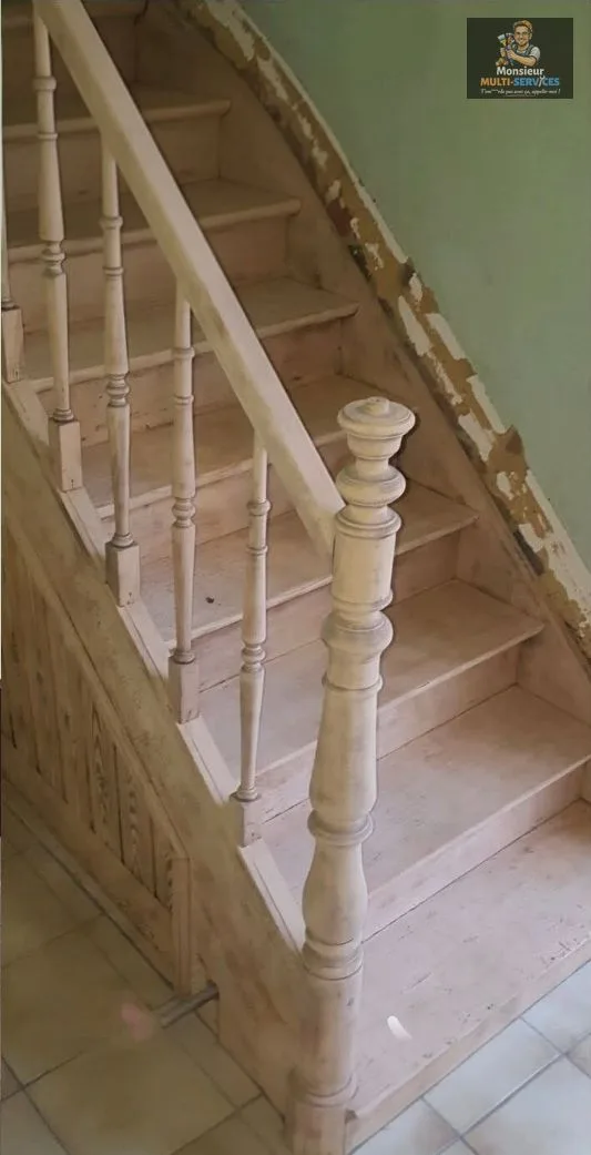Après — Aérogommage escalier